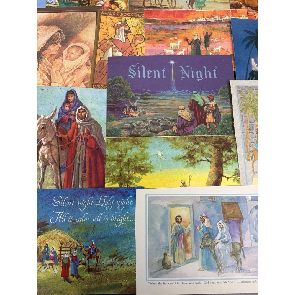 Vintage Christmas Cards Fronts ONLY for Scrapbooking Crafts Decoupage Lot of 50+